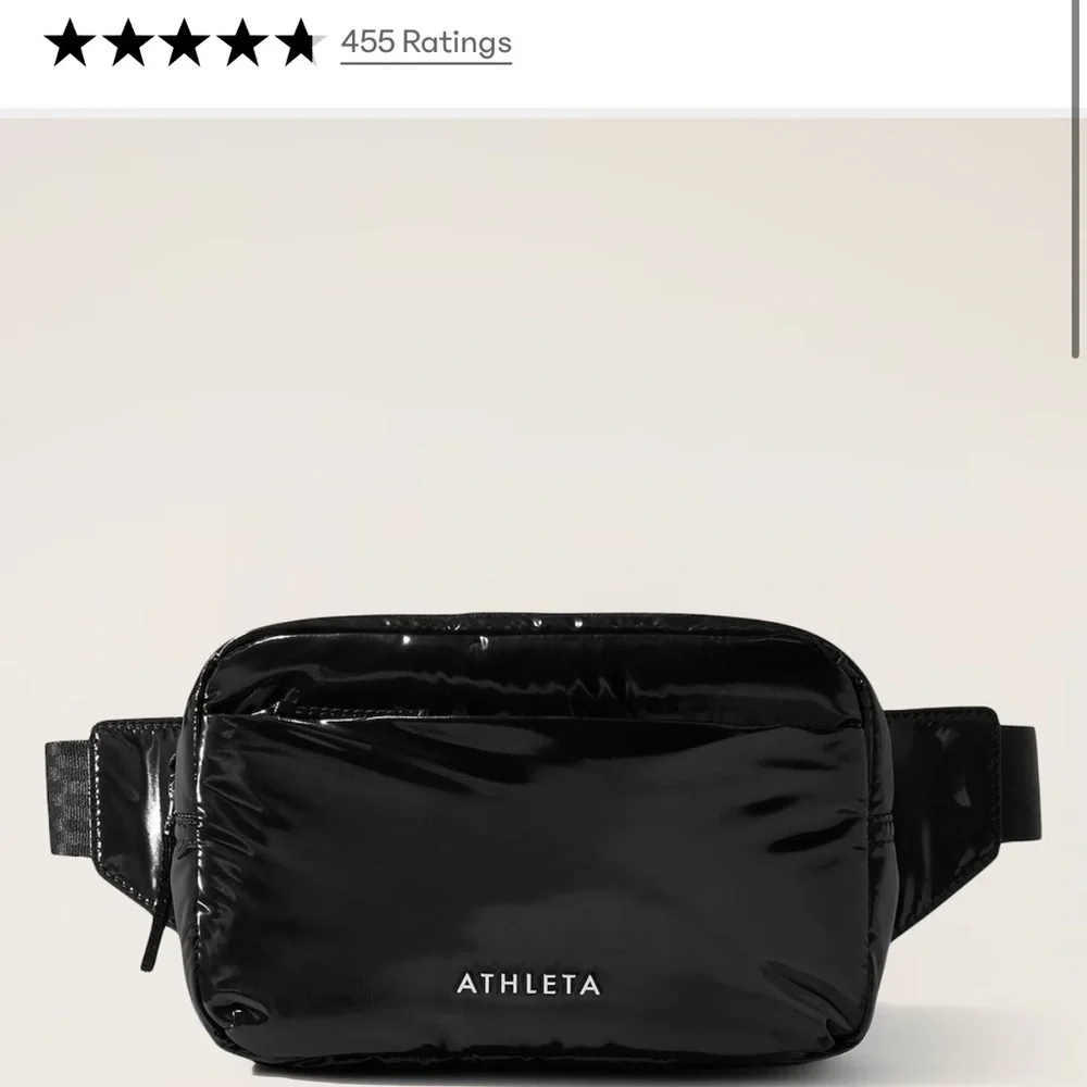 Athleta All About Shine Puff Large Belt Bag, Black - Picture 1 of 5